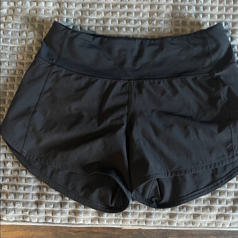 lululemon athletica Black Athletic Running Shorts Size 4 Black